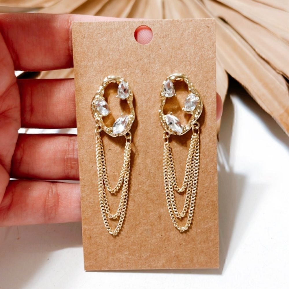 Chaindropcrystalearrings964